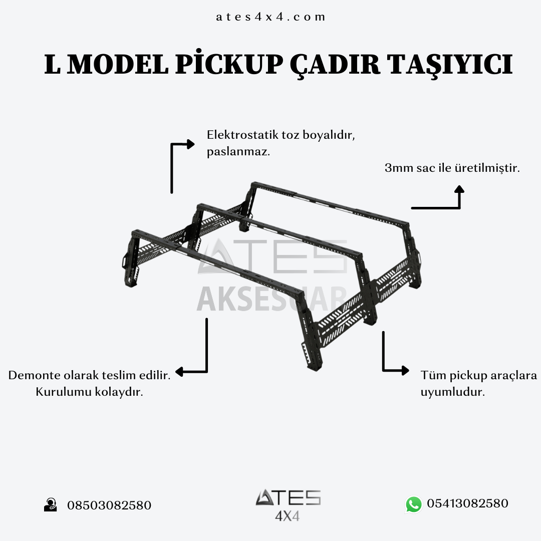 ayarlanabilir-uzunluk-ayariyla-tum-pickup-araclara-uyumlu-kopyasi-1.png L Model Pickup Çadır Taşıyıcı - Görsel 1