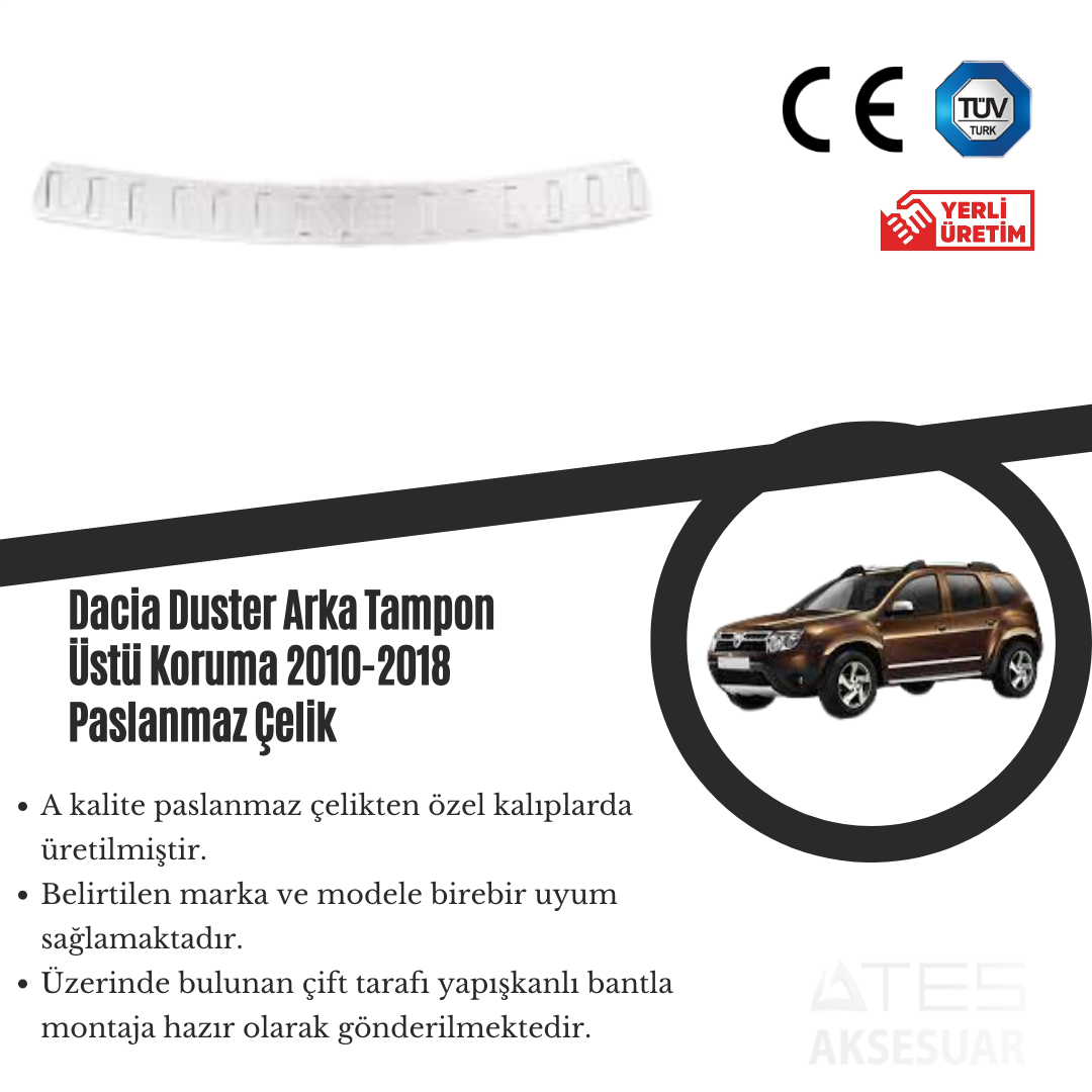 dacia-duster-arka-tampon-ustu-koruma-2010-2018-paslanmaz-celik-atesaksesuar.png Dacia Duster 2010-2018 Arka Tampon Üstü Koruma Paslanmaz Çelik - Görsel 1
