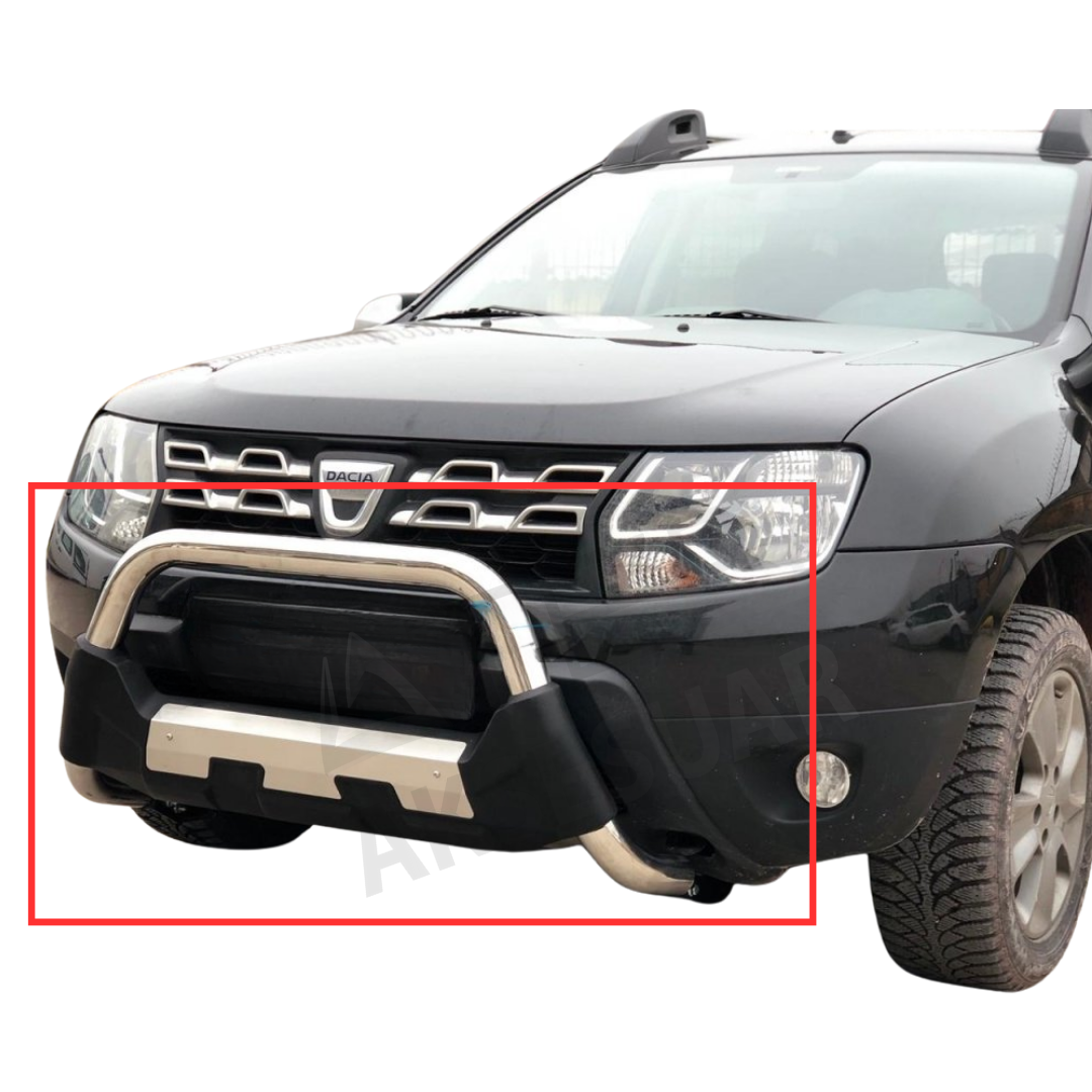 dacia-duster-poliuretan-on-koruma.png Dacia Duster Poliüretan Krom Ön Koruma - Görsel 1