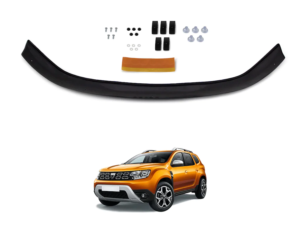 ruzgar-6.png Dacia Duster Ön Kaput Koruyucu Rüzgarlık 3mm (ABS) 2018- - Görsel 1