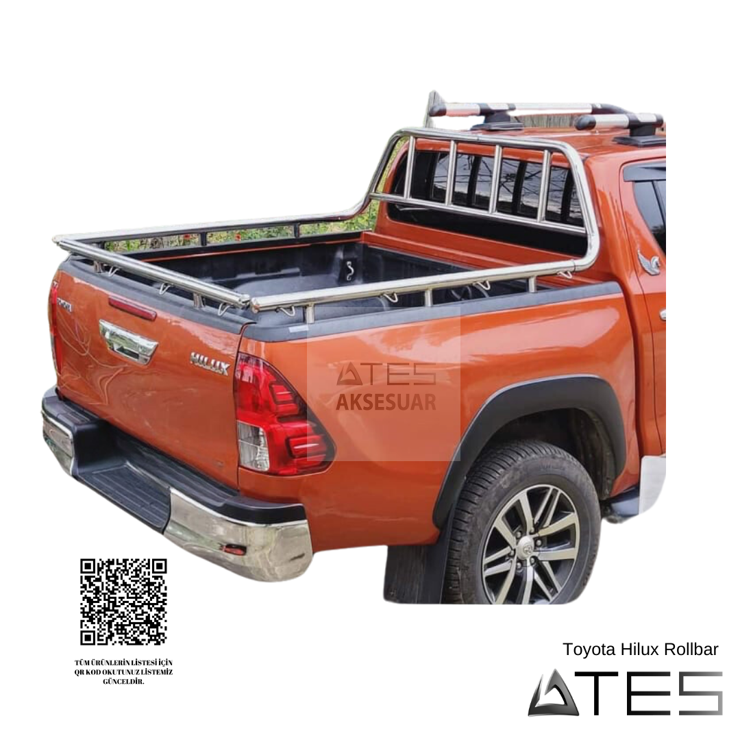 toyota-hilux-rollbar.png Toyota Hilux Rollbar Kancalı Model - Görsel 1