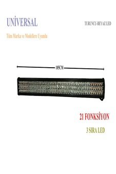 TOYOTA HİLÜX UYUMLU 105 CM TURUNCU BEYAZ 21 FONKSİYONLU LED BAR