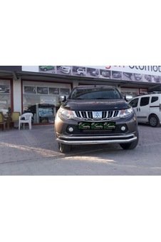 Mitsubishi L200 2015-2018 Ön Koruma Krom Çiftli Bıyık