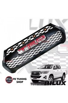 Toyota Hilux Ön Panjur Seti Siyah Renk Trd Logolu Ledli 2021 Ve