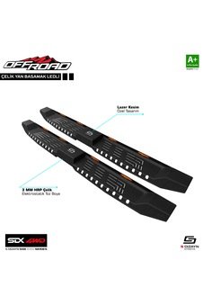 S-Dizayn SDX 4WD Off Road VW Amarok Çelik Yan Basamak 205 Cm Ledl