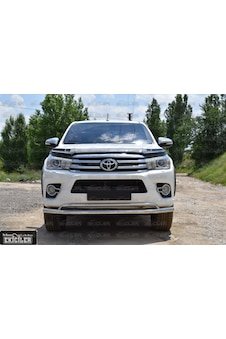 IMG-5789391678755638498.jpg Ekiciler Toyota Hilux 2015 Sonrası Krom Bıyık Ön Koruma - Görsel 1